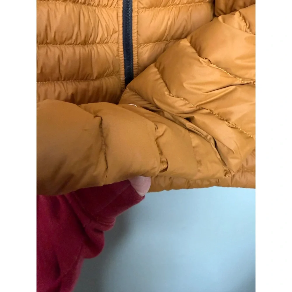The North Face men's‎ stretch down hoodie in timber tan